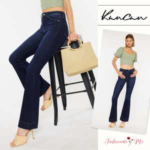 KANCAN High Rise Dark Wash Flare Denim Jeans